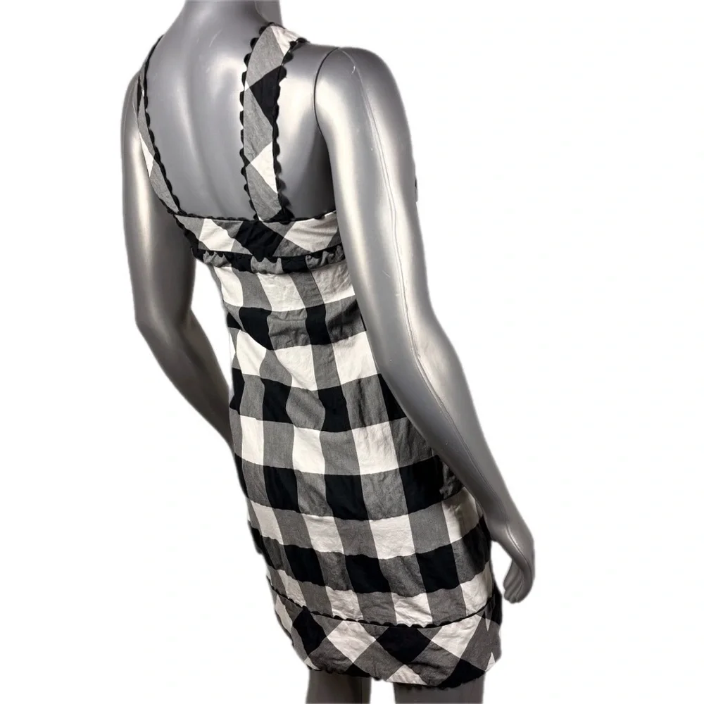 Vintage Sara Campbell Black and White Checkered Dress - Picture 5 of 14